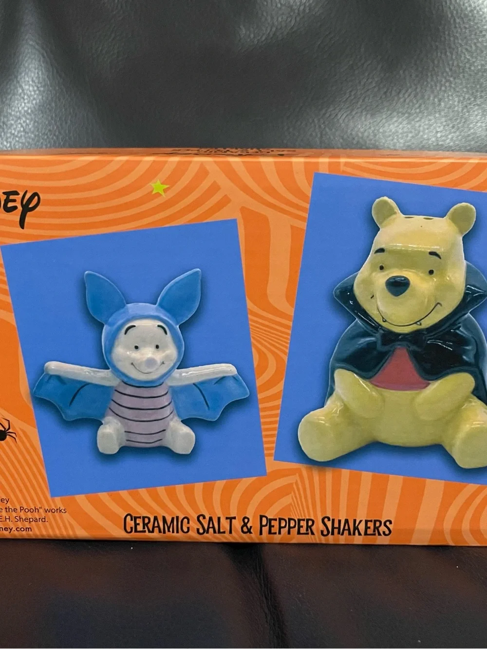 Halloween Disney Winnie The Pooh Bat Salt and Pepper Shakers